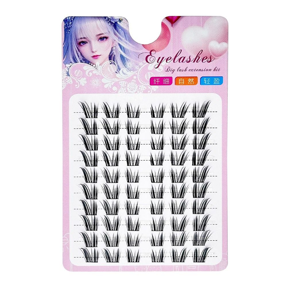 Eyelash Extension Wet Look - ขนตาปลอมแบบกลุ่ม 12 มม. ทรงแคทอาย แบบ C