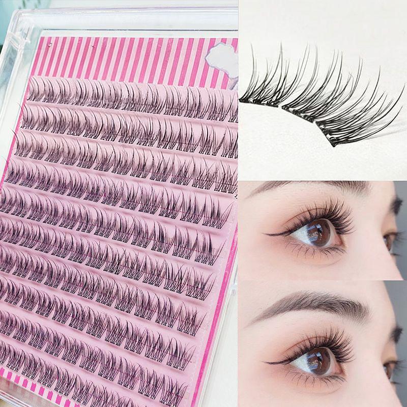 Eyelash Extension No 11 - 11-13 มม. DIY ขนตาปลอมสีดำแบบติดเอง ขนตาปลอมแบบอ่อนโยน ต่อขนตาแต่งหน้า