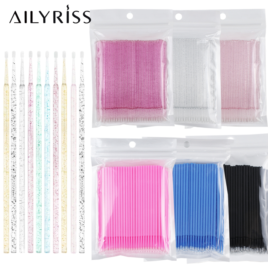 Eyelash Extension Options - 500 ชิ้น/ล็อต Disposable Applicator Micro แปรงสําหรับ