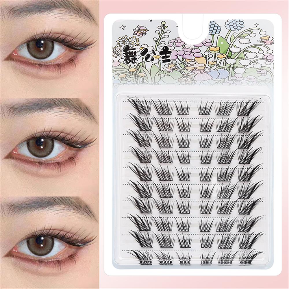 Eyelash Extension Wet Look - ขนตาปลอมแบบธรรมชาติ 60/100 ชิ้น แบบเป็นช่อ งอน D