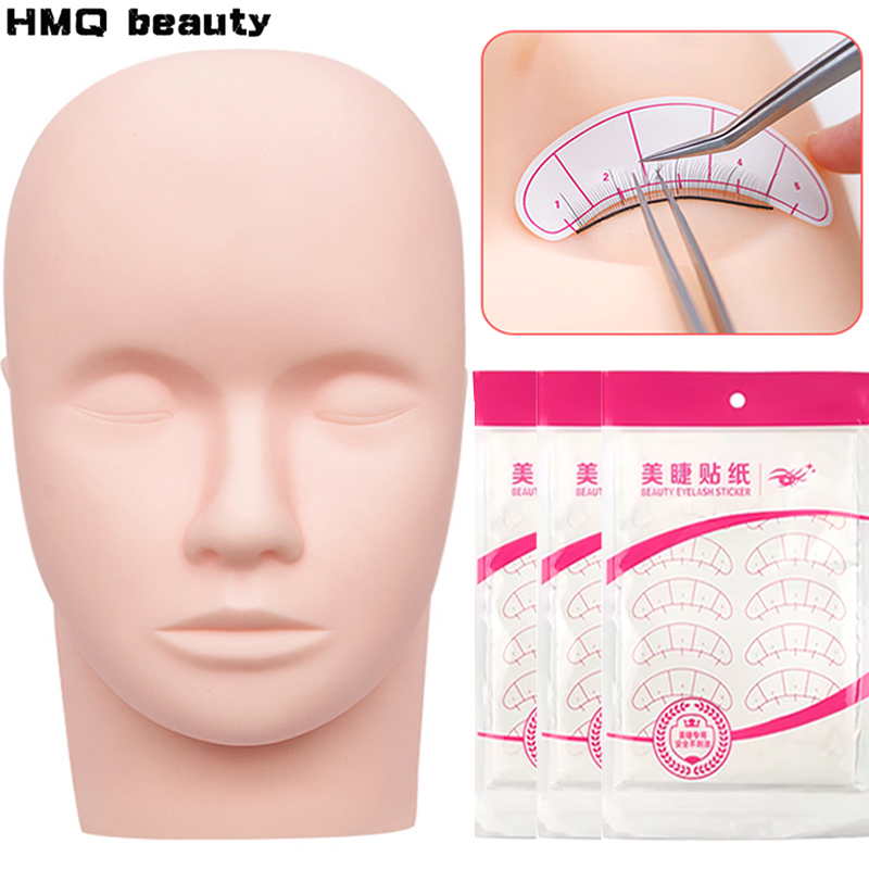 Eyelash Extension Model - Eyelash EXTENSION การฝึกอบรมแต่งหน้าฝึกชุดปลอม Mannequin HEAD ยาง