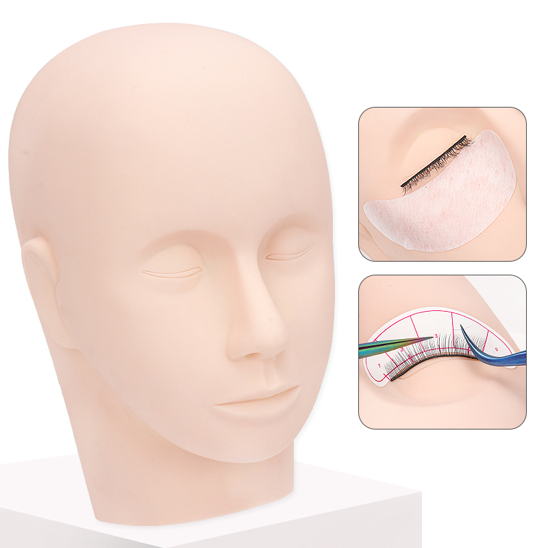 Eyelash Extension Model - หัวหุ่นฝึกต่อขนตา 1 ชิ้น สำหรับฝึกยกขนตา แต่งหน้า ฝึกต่อขนตา