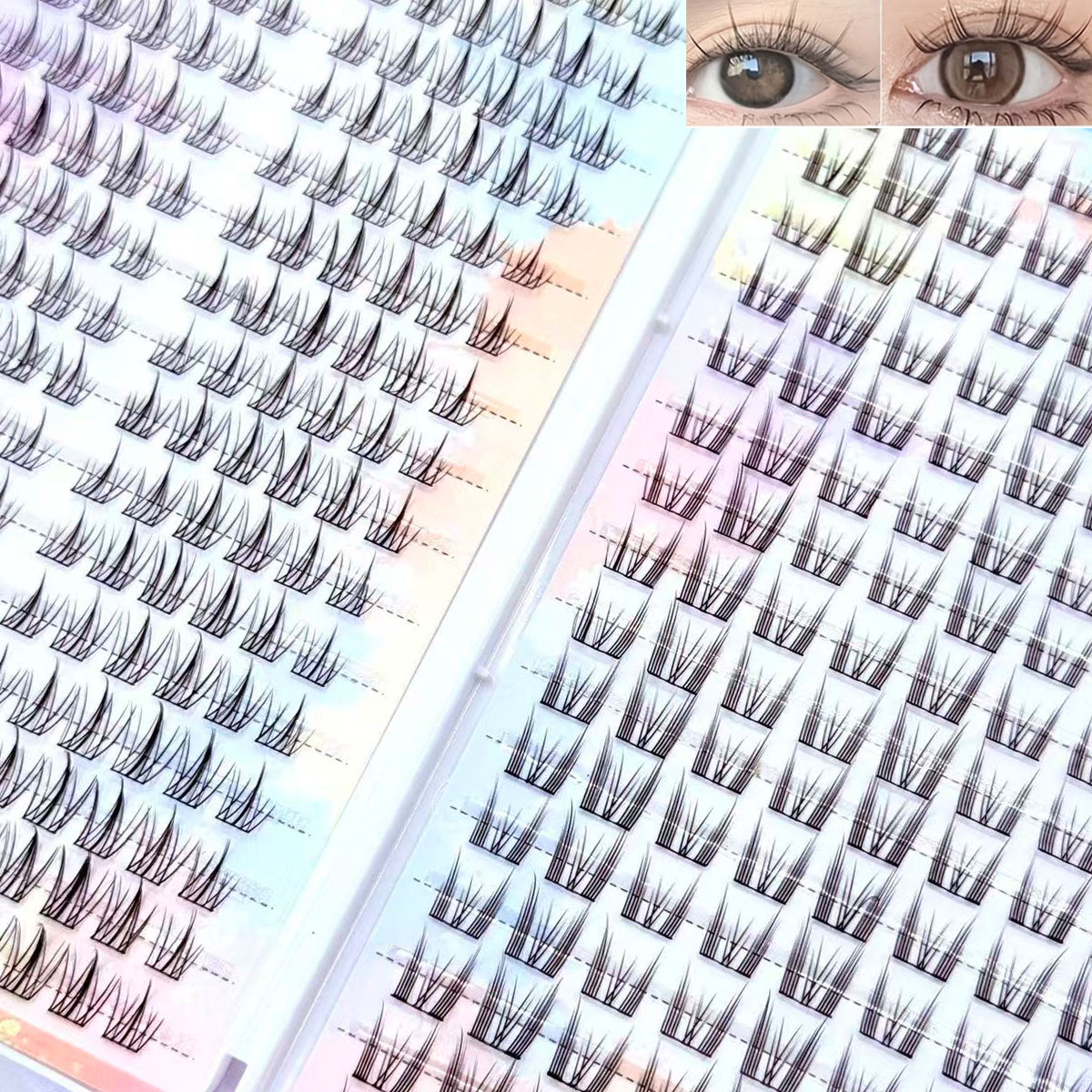 ขนตาปลอมแบบฟูๆ รุ่นขายดี ลายดอ - Eyelash Extension Cat Eye Wispy บทวิจารณ์และราคา