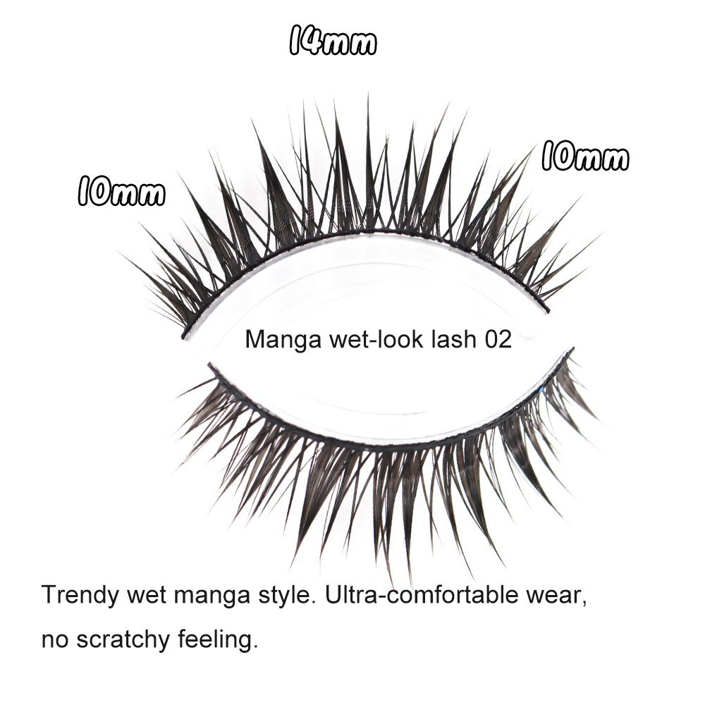 ขนตาปลอมแบบ Wet Look สีดำ/ใส   - Eyelash Extension Wet Look บทวิจารณ์และราคา