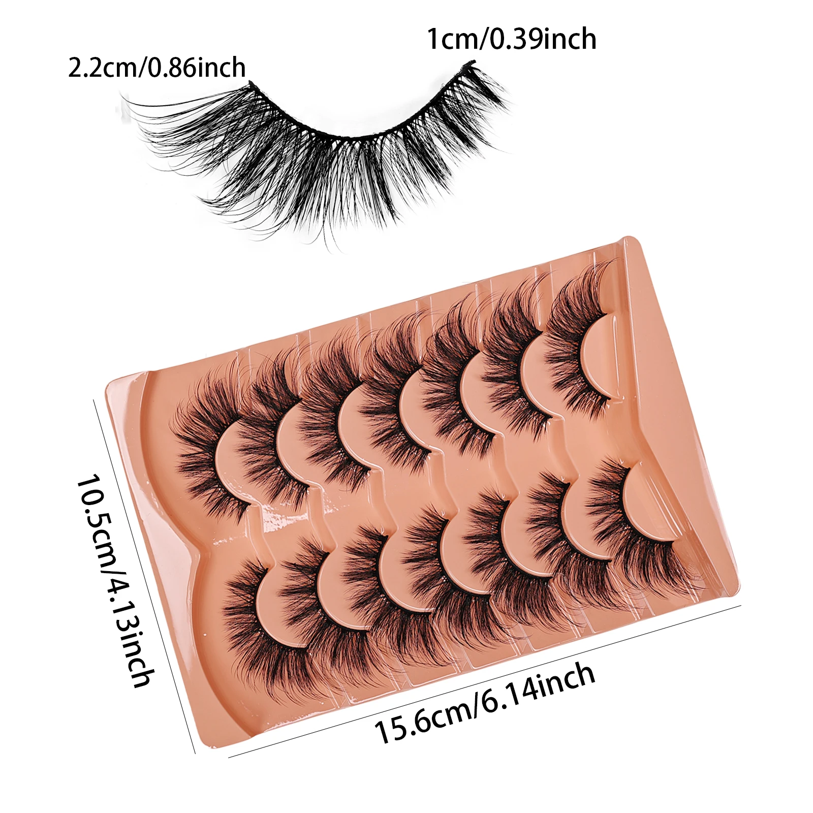 ขนตาปลอมแบบตาแมว 7 คู่ ขนตาปลอ - Eyelash Extension Cat Eye Wispy บทวิจารณ์และราคา