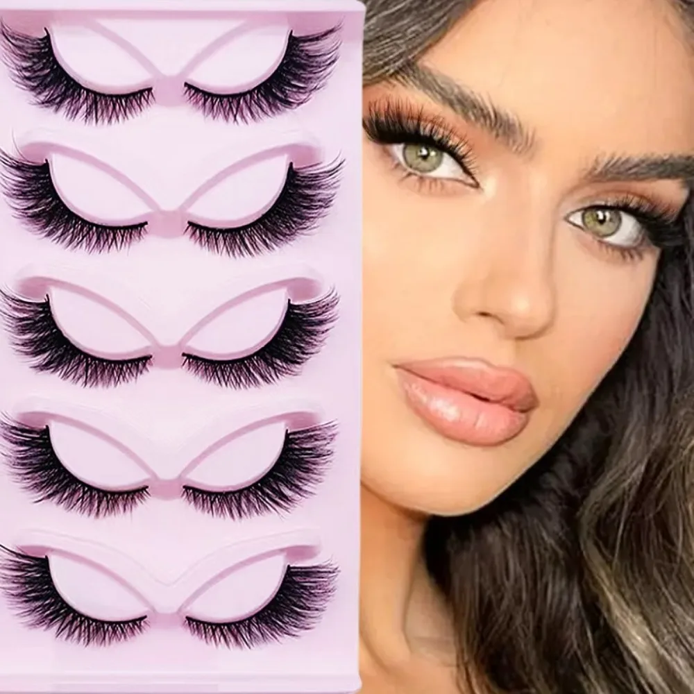 5 คู่ Cat Eye Lashes Wispy Fak - Eyelash Extension Cat Eye Wispy บทวิจารณ์และราคา