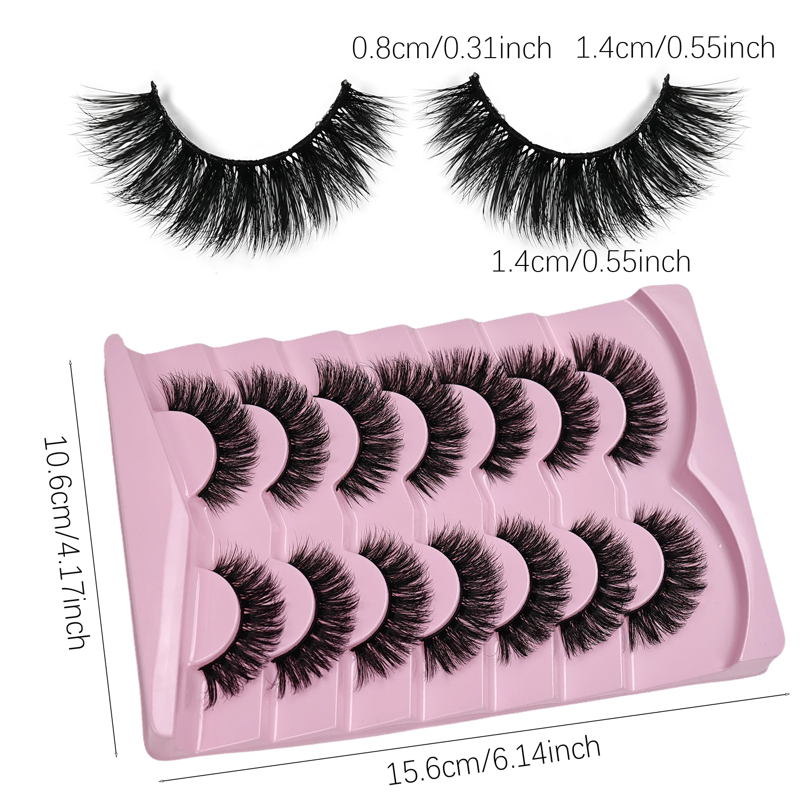 ขนตาปลอมขนตางอน7คู่, ขนตาปลอมม - Eyelash Extension Cat Eye Wispy บทวิจารณ์และราคา