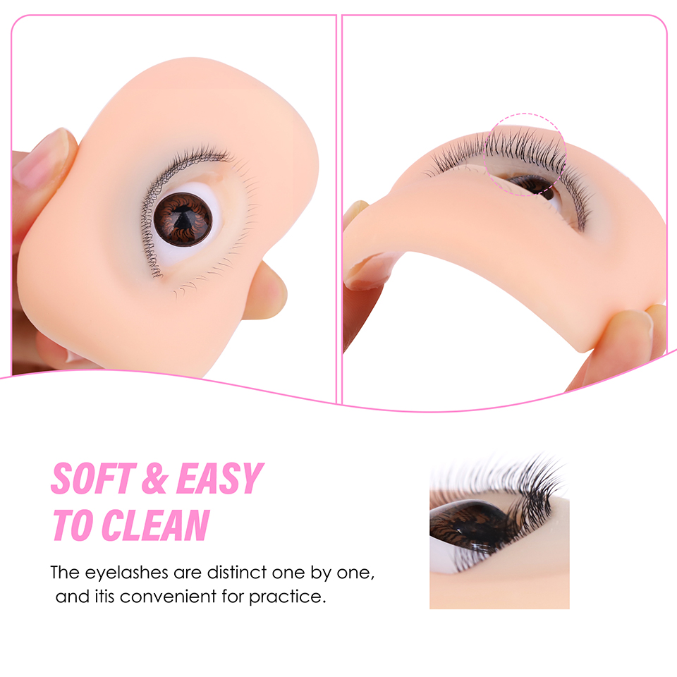 หุ่นฝึกต่อขนตาพร้อมขนตาบนและล่ - Eyelash Extension Model บทวิจารณ์และราคา