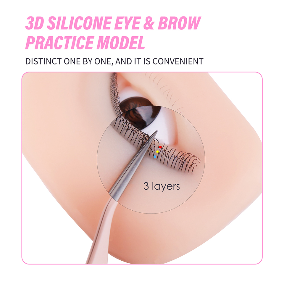 หุ่นฝึกต่อขนตาพร้อมขนตาบนและล่ - Eyelash Extension Model บทวิจารณ์และราคา