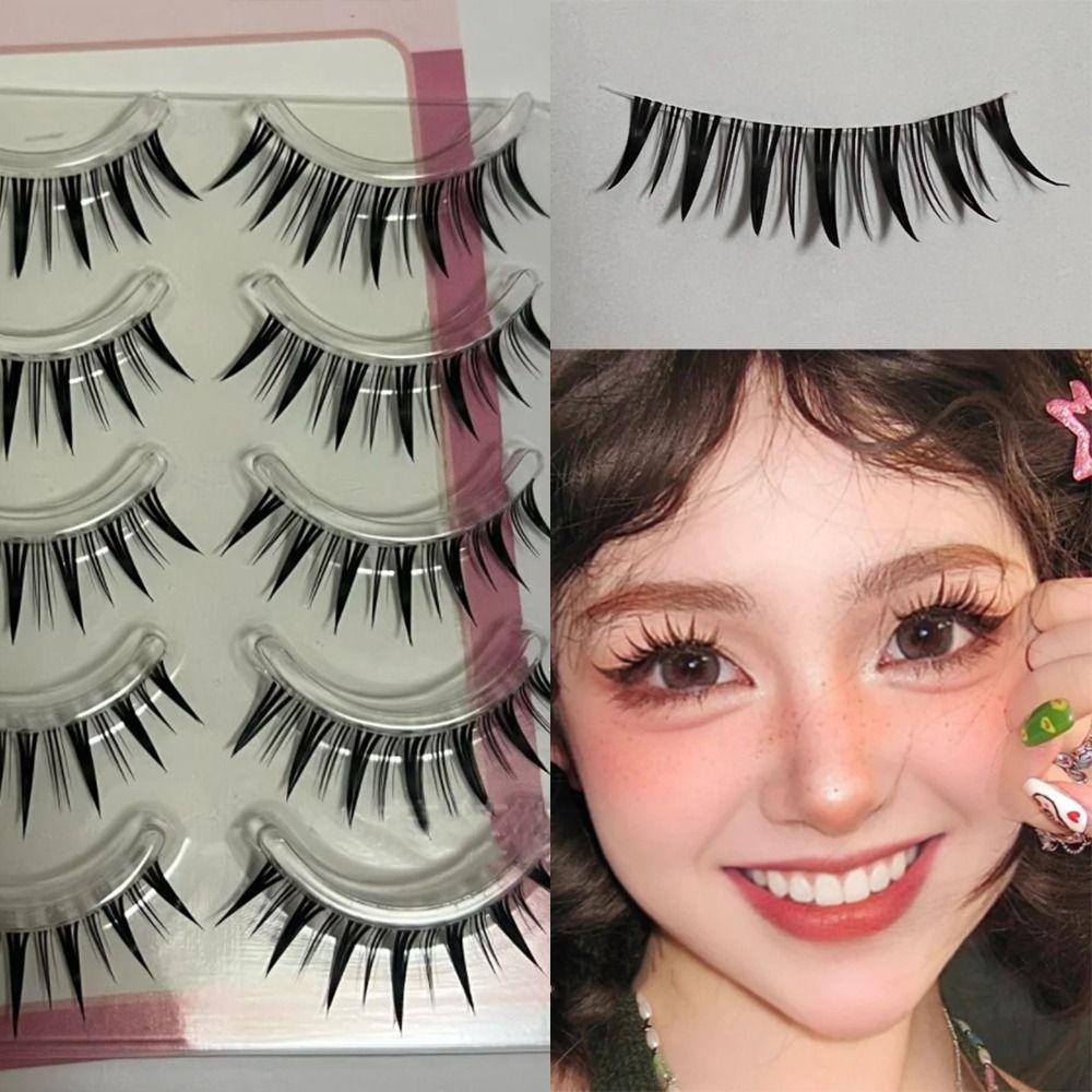 5 คู่แพ็คญี่ปุ่นคอสเพลย์ขนตาปล - Eyelash Extension Wet Look บทวิจารณ์และราคา