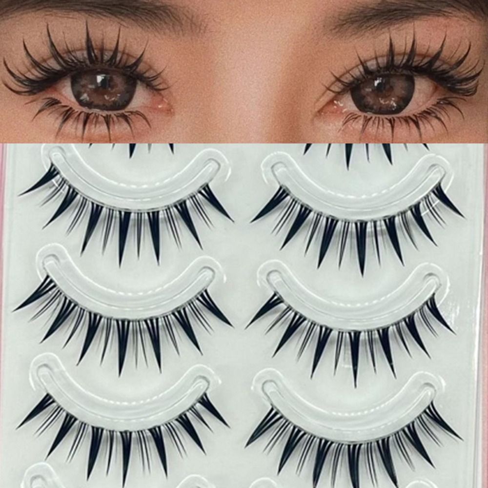 5 คู่แพ็คญี่ปุ่นคอสเพลย์ขนตาปล - Eyelash Extension Wet Look บทวิจารณ์และราคา