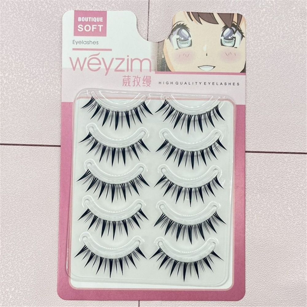 5 คู่แพ็คญี่ปุ่นคอสเพลย์ขนตาปล - Eyelash Extension Wet Look บทวิจารณ์และราคา